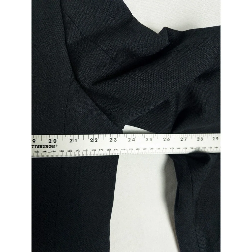 VTG Hugo Boss Rossellini Blazer Mens 44L Black 3 Button Wool Super 100‎